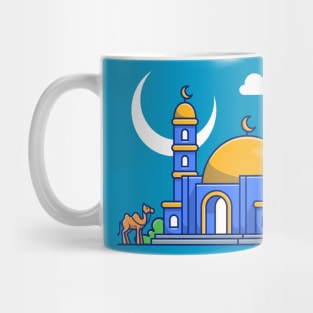 Mosque With Camel Cartoon Mug